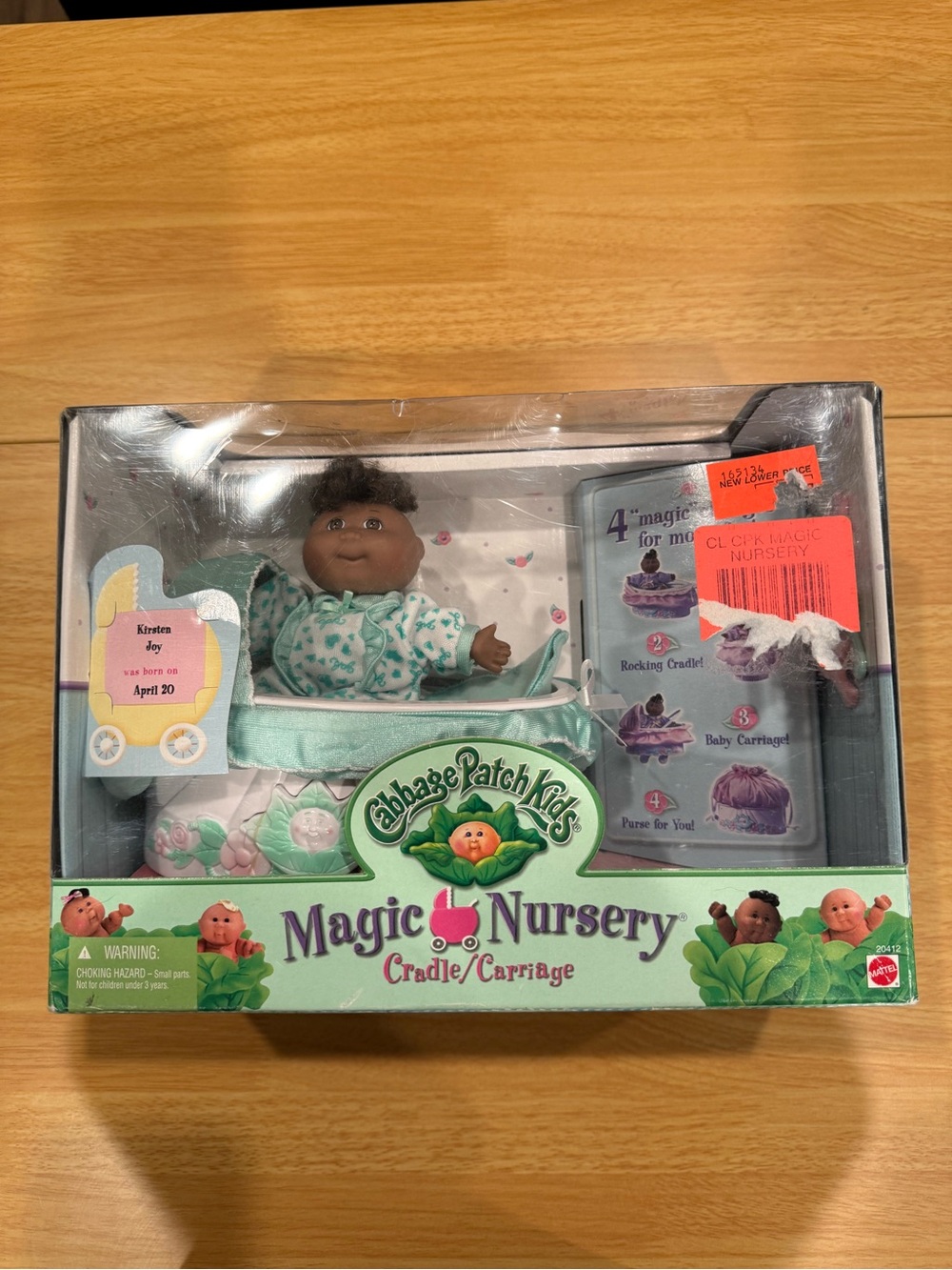 NEW 1998 Cabbage Patch Kids Magic Nursery Cradle/Carriage Kirstin Joy Doll